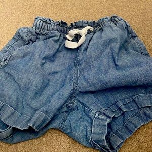 A pair of Lands End shorts in the color blue, in a size children’s small.